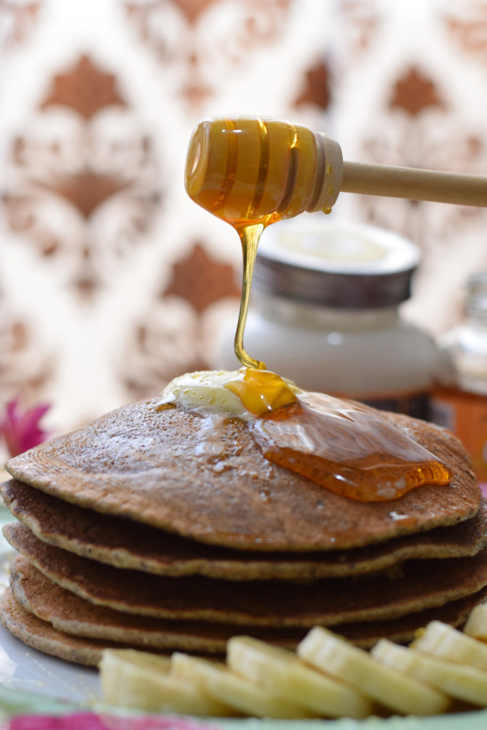 Buckwheat Pancakes with Raw Sidr Honey